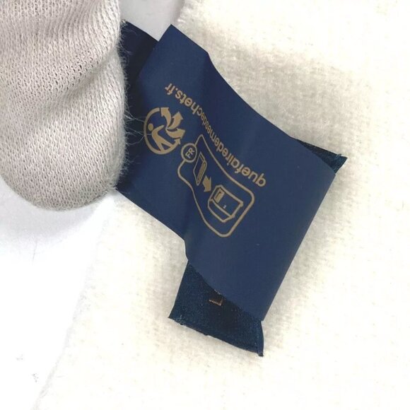 LOUIS VUITTON M79377 LV SKI Scarf-LV Ice Fringe LV logo Scarf wool White/Black - Picture 4 of 14